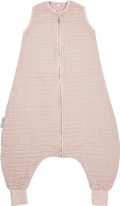 Meyco Baby Uni baby zomer slaapoverall jumper - pre-washed hydrofiel - soft pink - 80cm - 0.5 TOG