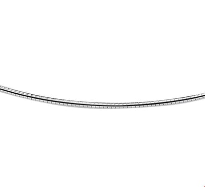 The Jewelry Collection Ketting Omega Rond 1,5 mm - Zilver