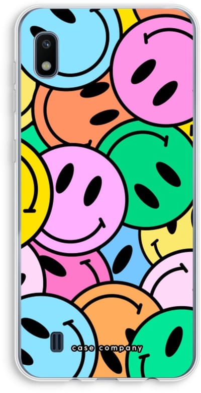 Case Company® - Hoesje geschikt voor Samsung Galaxy A10 hoesje - Smiley N°1 - Soft Cover Telefoonhoesje - Bescherming aan alle Kanten en Schermrand