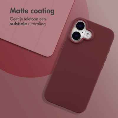 imoshion Hoesje - Geschikt voor Apple iPhone 16 - Color Backcover - Wine Red