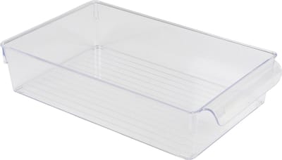 Urban Living Koelkast/keuken organizer mand/bak - transparant - kunststof - L32 x B20 x H7 cm - groente/fruit lade - 5 liter
