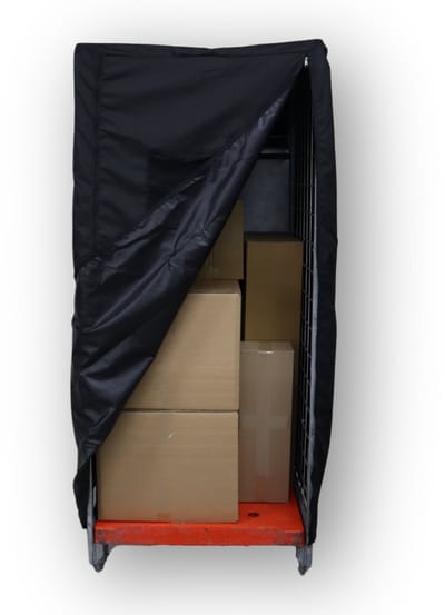 Rolcontainer hoes - PostNL karren - afdekken - met rits & document netje - InfraDeskTrading B.V.