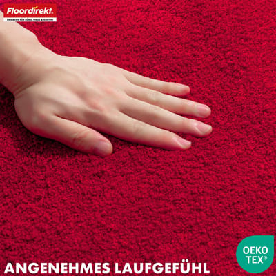 FLOORDIREKT Schoonloopmat Nasa - Zachte & Waterabsorberende Deurmat - Rood 60 x 90 cm - Voor Binnen & Buiten - Antislip Onderzijde - Verkrijgbaar in 5 Kleuren & 8 Maten