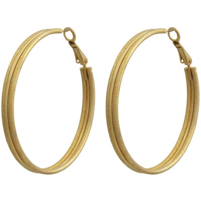 Behave - Oorbellen - Oorringen - Goud kleur - 4,8 x 0,4 cm