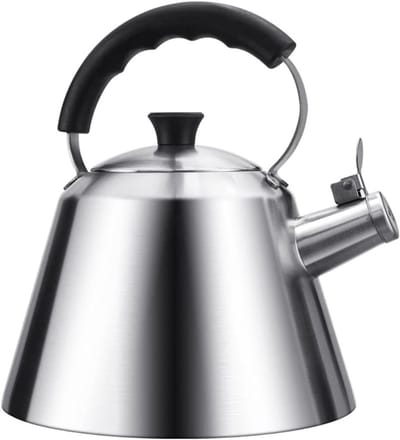Waterketel Fornuis - Theepot RVS - Snel Water Koken - Fluit bij Kookpunt - 3 Liter - Zilverkleurig