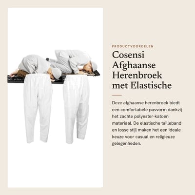 Dailygoods- Moslimbroek Loszittend - Polyester/Katoen - Elastische Tailleband - Steekzakken - Voor Lente/Herfst - Comfortabele Stijl - Herenbroek