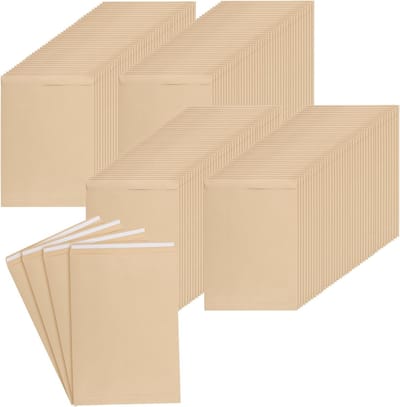 100 Stuks A5/C5 Zelfsluitende Kraft Enveloppen zonder Venster voor Kantoor, Thuis en Verzending (230 x 160mm) - Milieuvriendelijk, Duurzaam en Praktisch
