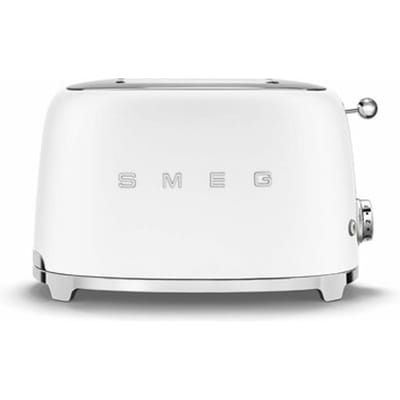 SMEG TSF01WHMEU Broodrooster - 2 Sleuven - 950W - 6 Bruiningsstanden - Ontdooifunctie & Opwarmfunctie - '50s style - Mat Wit