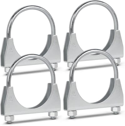 Allecto Plus - 4 pack uitlaatklemmen 76 mm beugelklemmen M8 U bout