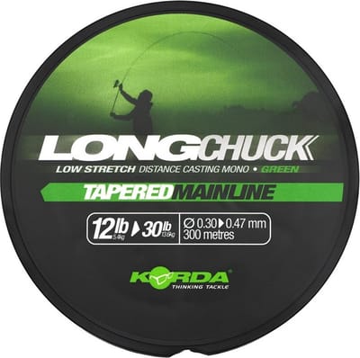 LongChuck Tapered Mainline Green 300M Korda - Karper Lijn Nylon - Karper Lijn - Karperlijn - Karper - Karpervissen