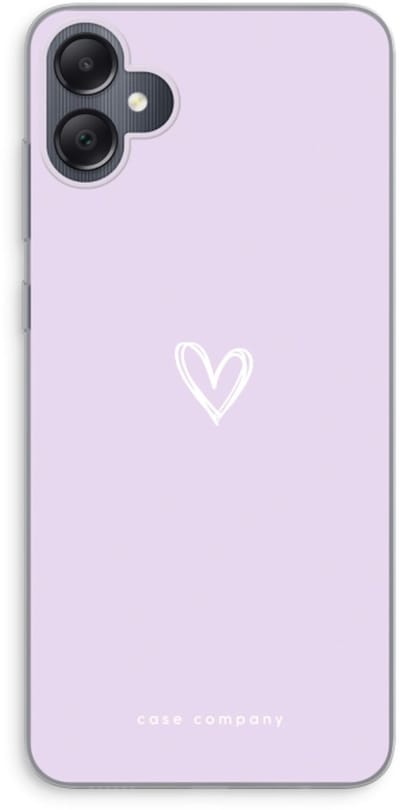 Case Company® - Hoesje geschikt voor Samsung Galaxy A05 hoesje - Klein hartje paars - Soft Cover Telefoonhoesje - Bescherming aan alle Kanten en Schermrand