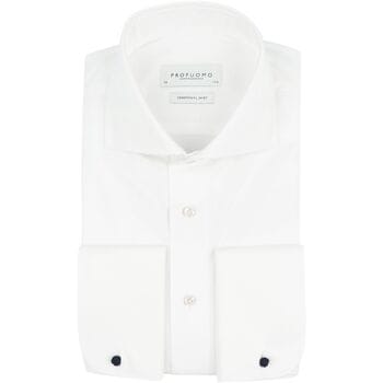 Profuomo Shirt Cutaway Dubbel Manchet Off White - Maat 38 - Heren - Overhemden Trouw