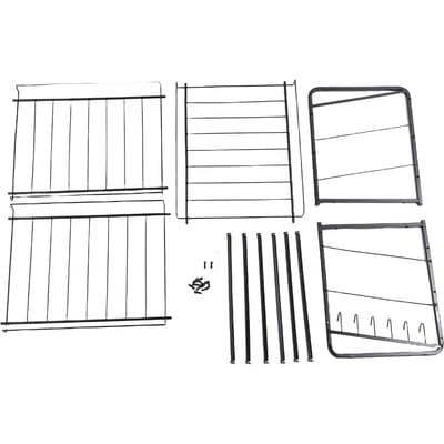 3-laags blikjesorganizer voor voorraadkast koolstofstaal blikopslaghouder dispenserrek met 6 haken voor black