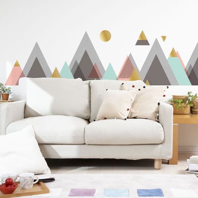 Muurstickers - Decoratie voor slaapkamer/woonkamer - Gigantische muursticker van de Scandinavische bergen van Córdoba - 100x150cm