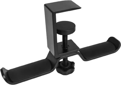 Hoofdtelefoonstandaard - Hoofdtelefoonhanger - Bureau Organisatie - 360 Graden Draaibaar - 15 x 3 x 9 cm - Zwart