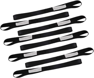 Zachte Lus Spanbanden - Tie-down Riemen - Voertuigen Beveiligen - Beschermt Frame - 18 inch - Zwart