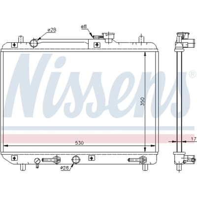 Radiator, motorkoeling NISSENS 64176
