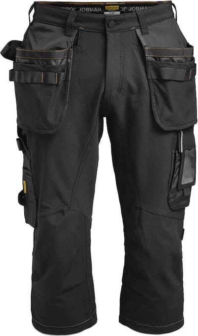 Jobman 2195 Stretch Long Shorts HP 65219518 - Zwart/Zwart - C46