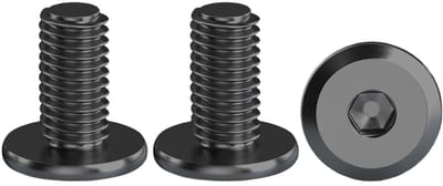 Zwarte M6 Lenskop Schroeven - 20 Stuks RVS M6x10mm Platte Kop Schroeven voor Meubelassemblage en Houtbewerkingsprojecten