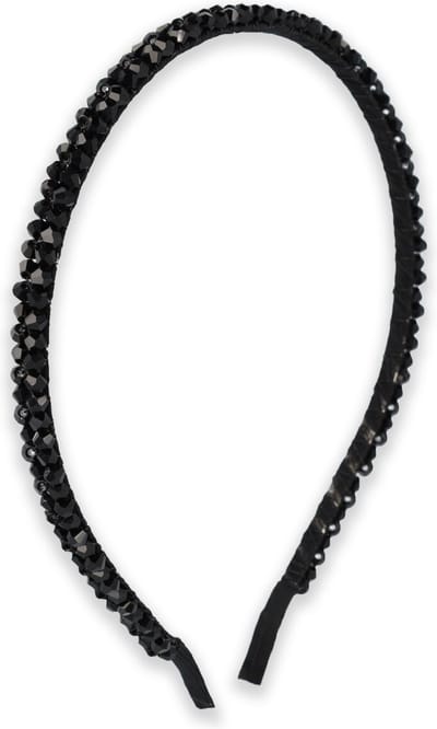 Lajetti Glitter Haarband Zwart - Skinny Diadeem