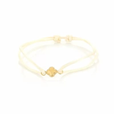 Bijoutheek Armband (Sieraad) Touw Klaver (One Size) Beige