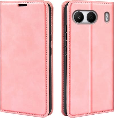 MobyDefend Hoesje - Geschikt voor OnePlus Nord 4 - Luxe Wallet Bookcase (Magnetische Sluiting) - Roze