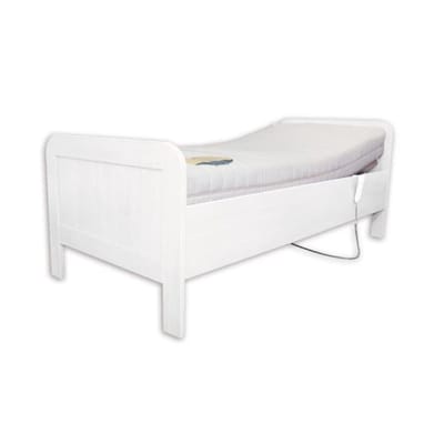 Elektrische Seniorenbed inclusief orthopedische bamboe traagschuim matras 90x200 Wit
