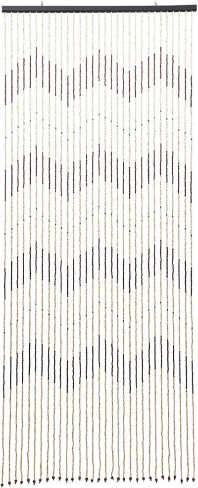 Deurgordijn Kralen - Macrame - 90x200cm - Bruin en wit