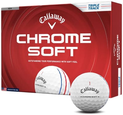 Callaway Chrome Soft Triple Track Golfballen 2026 - Wit - 12 Stuks