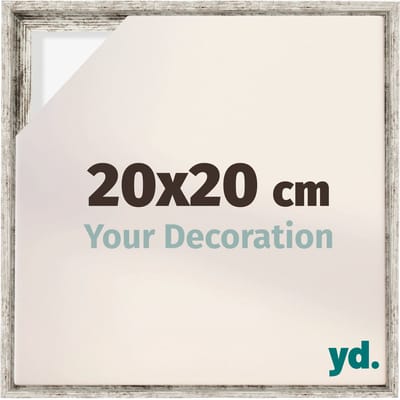 Your Decoration - Baklijst 20x20 cm - Wit Vintage - Baklijst voor Canvas - MDF - Lyon
