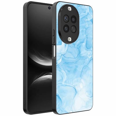 Geschikt voor Huawei Nova 14 Telefoonhoesje met marmer opdruk - TPU backcover case marble design - Lichtblauw - Smartphonica geschikt voor Huawei Nova 14
