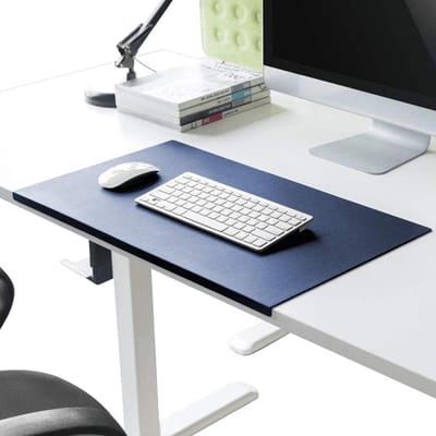 Bureauonderlegger - Mat bureau - Schrijven en gamen - Randbescherming - 90x50cm - Blauw