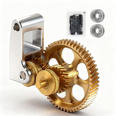 Extruder Overdracht voor 3D Printer met Messing en DLC Nano Coating, Duurzame Prestaties, Soepel en Gelijkmatig Vloeien, Goud Geplateerd, Geschikt voor Diverse Modellen