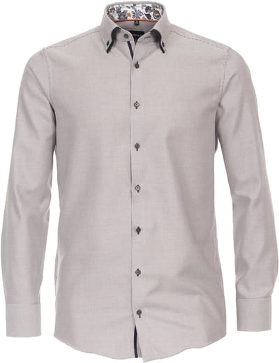 VENTI modern fit overhemd - twill - oranje - Strijkvrij - Boordmaat: 40 (EU maat: M)