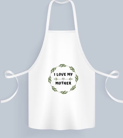 Akyol - i love my mother Keukenschort - Mama - liefste moeder - moeder cadeautjes - moederdag - verjaardag - geschenk - kado - 82 bij 71 cm