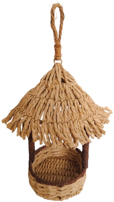 Home Society - Decoratief - Vogelhuisje - Hangend - Gerecycled papier & metaal - 26,5 x 15,5 x 15,5 cm