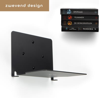 Baulk® - Boekenplank – Boekenrek – Zwevend – Onzichtbaar – Modern – Zwart – 1 stuk