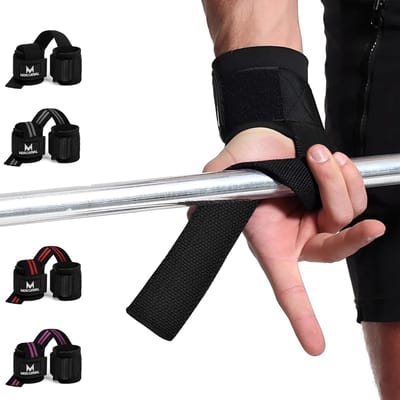 SnelShoppen - Gewichtheffen Straps met Polsband voor Powerlifting, Gewichtheffen, Pols Wraps, Grip Straps, Fitness Grip voor Deadlifting, Duurzaam en