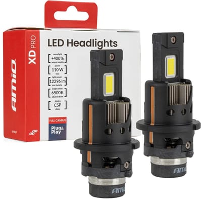 AMiO XD PRO D2S D2R LED Koplampen Full Canbus 6500K Wit Licht - 12296LM 110W Xenon Vervanging Plug en Play Upgrade