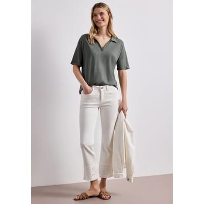 Jersey poloshirt met korte mouwen