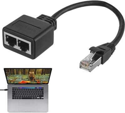 Ethernet Kabelverdeler RJ45 Splitter voor Cat5, Cat6, Cat7 Netwerkkabels
