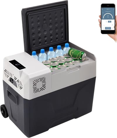 Compressor Koelbox - Reiskoelbox Mini Koelkast - Outdoor Activiteiten - Snel Temperatuur Instelbaar - 30 Liter - Grijs
