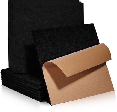 Dailygoods- Akoestische Plaat - Zelfklevend - Geluidsisolatie - Geluidsabsorberend - 12 Stuks - 30 x 30 x 0,9 cm - Hoge Dichtheid