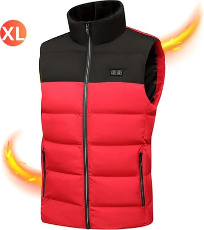 Nivard Verwarmde Bodywarmer - Heated Vest - Elektrische Bodywarmer - 3 Warmtestanden - Oplaadbaar - Dames - Maat XL - Rood