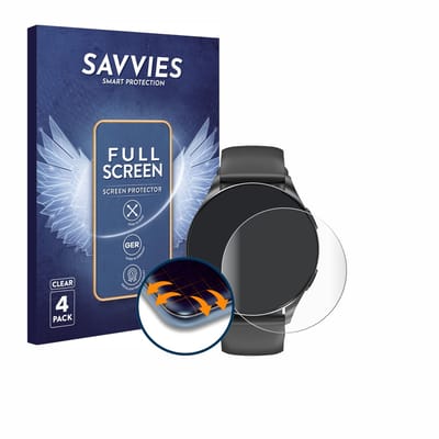 Savvies - Screenprotector voor Iowodo W40 1.43" - Folie Beschermfolie transparant volledig dekking 4 Stuks