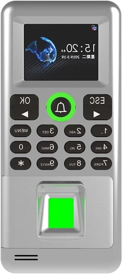Tijdklok Machine - Toegangscontrole Controller - Werkuren Registreren - Waterproof Buiten Gebruik - 5000 Gebruikers - Zwart