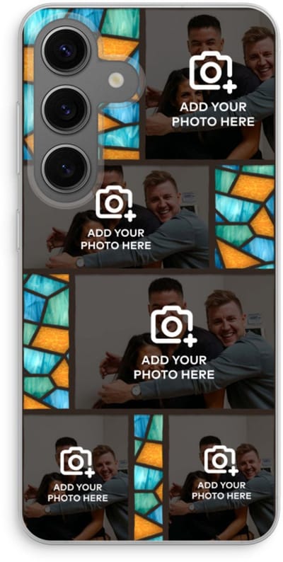 Gepersonaliseerd - Case Company® - Hoesje geschikt voor Samsung Galaxy S24 hoesje - Glas in lood - Soft Cover Telefoonhoesje - Bescherming aan alle Kanten en Schermrand