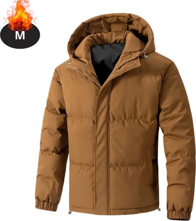 Livano Winterjas - Parka - Heren - Winter - Jas - Volwassen - Stijlvol - Bruin - M