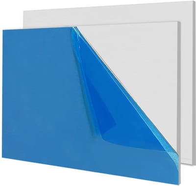Aluminium Plaat - Metalen Plaat - Modelbouw Knutselen - Met Beschermfolie - 100x200x0.8 mm - Zilver
