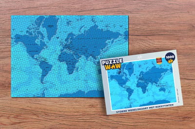 Puzzel Wereldkaart - Trendy - Roest print - Legpuzzel - Puzzel 1000 stukjes volwassenen